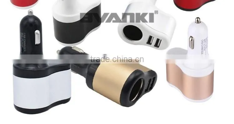 Brand New Multi Socket DC 12V/24V Dual Port Car Cigarette Lighter Splitter USB Plug Charger High Quality online shopping india