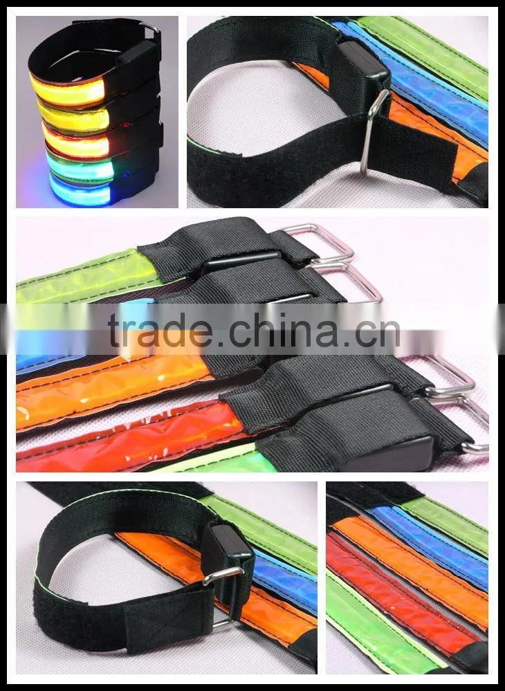 LED light Flash safety arm band safety lights fiber arm bands