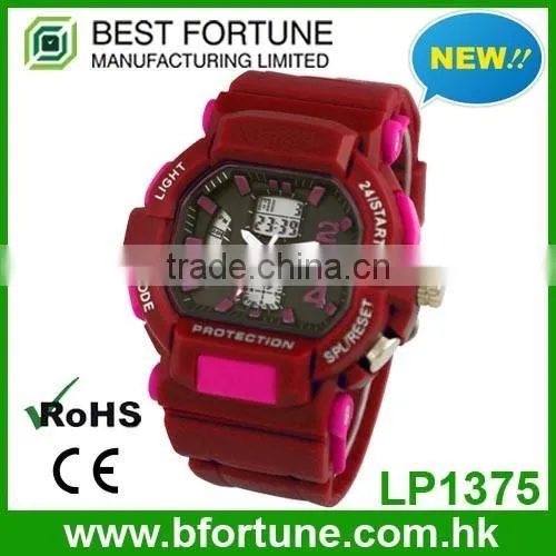 LP1370 Hot product stainless steel back digital outdoor pocket watch waterproof