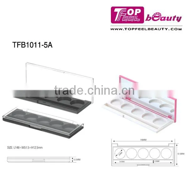 Best seller 5colors rectangle Eyeshadow case with transparent lid