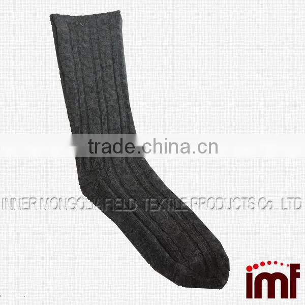 Women's Chunky Cable Socks,Fine Wool and Cashmere Blend Yarn Socks