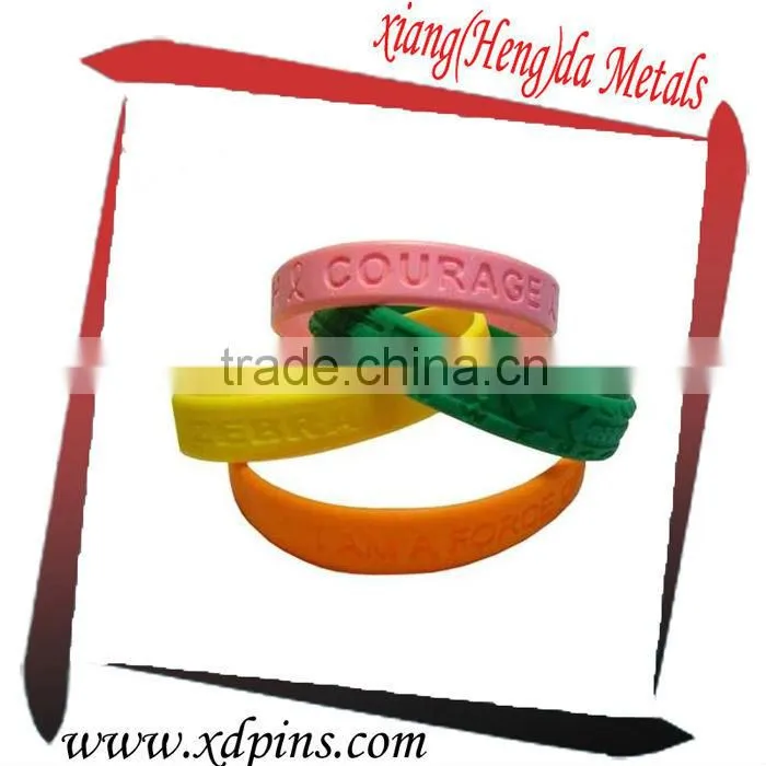 custom cheap soft silicone wrist band with company logo
