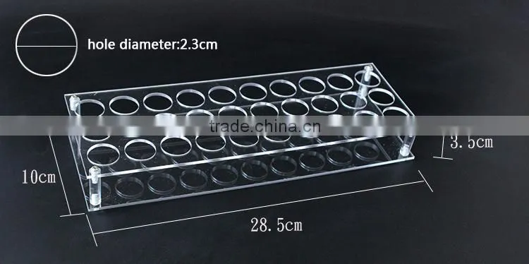 2015 Custom acrylic display stand/clear acrylic cosmetic storage racks/PMMA desktop Lipstick storage box