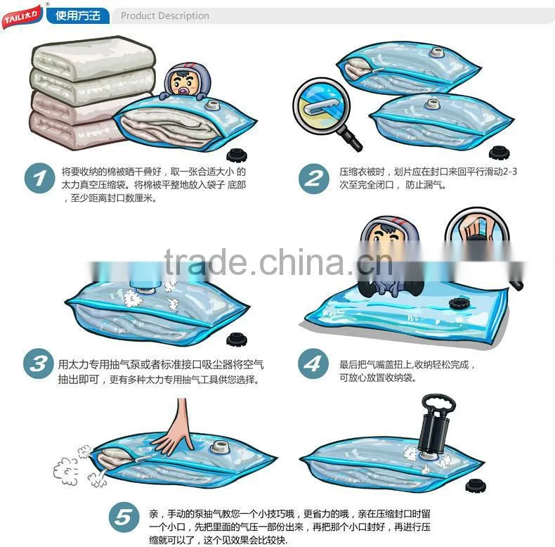 Two-way hand pumps for vacuum storage bag