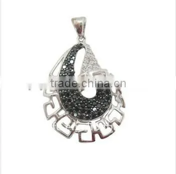 Hot wholesale plating rhodium sterling silver pendant