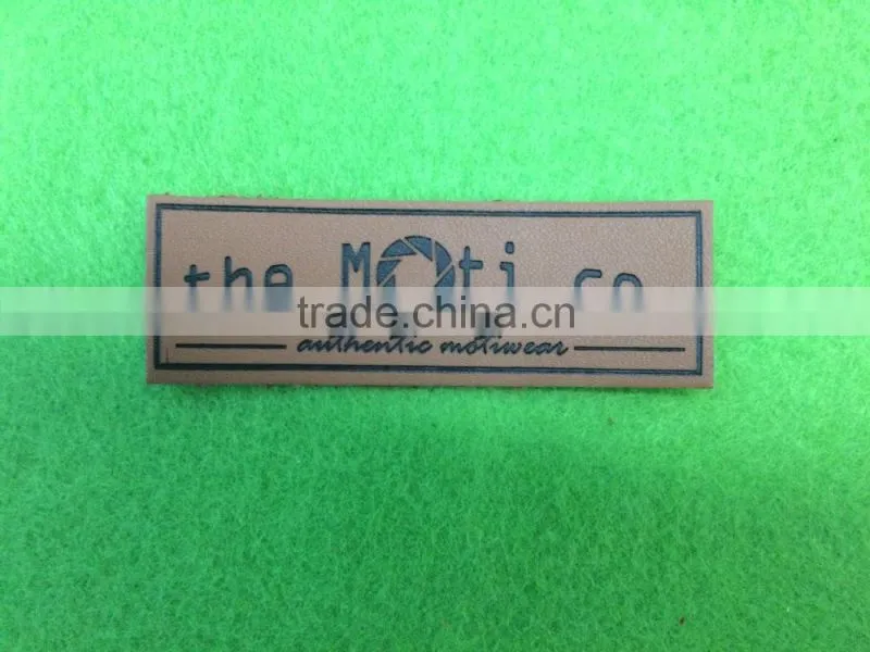 Factory custom high quality & embossed Leather Labels