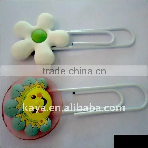 Factory OEM soft pvc handmade bookmark