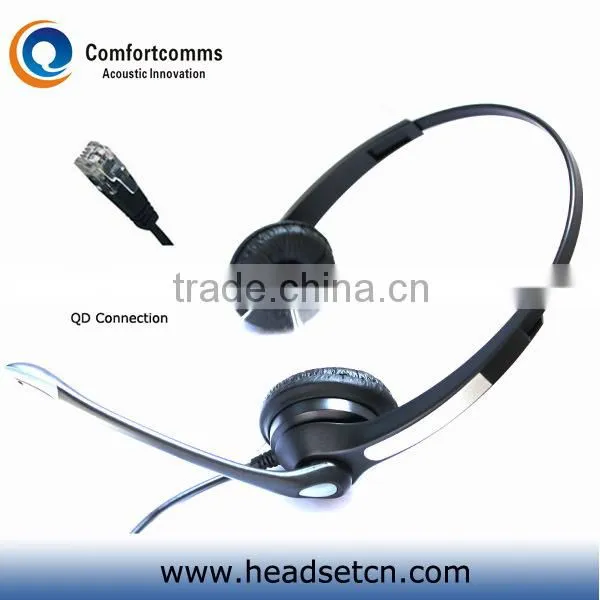 Binaural telecom headset with rj plug HSM-902NPQDRJ