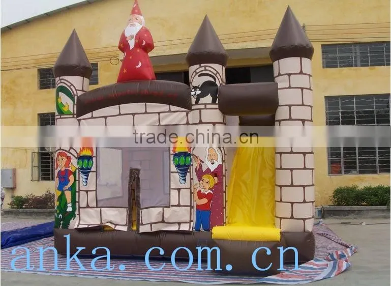 Giant inflatable bouncy castle combo slide for kids