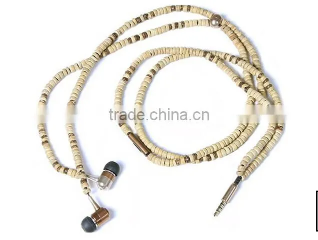 Fashion beaded stone earphone for promotion and gifts