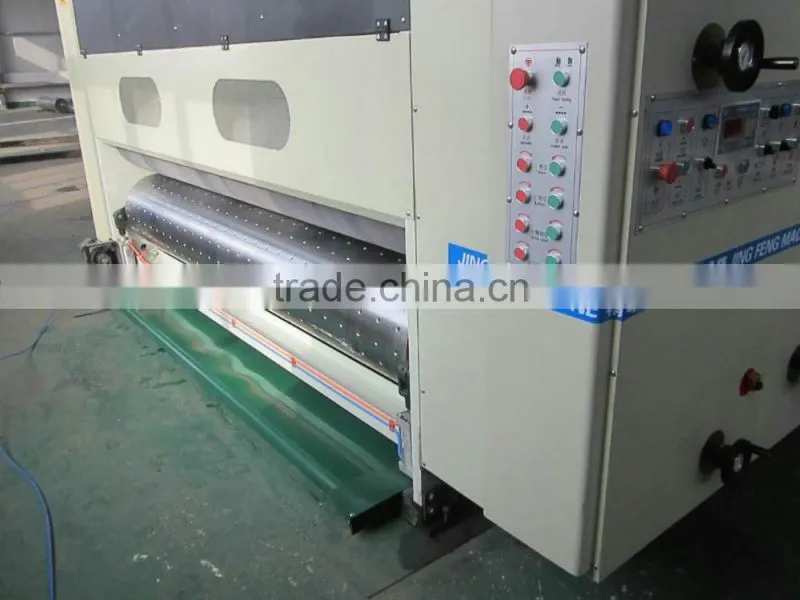Semi automatic chain feeding corrugated carton printing slotting die cutting machine