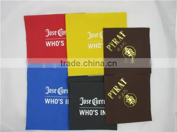 High Quality Logo Print Black Beverage Paper Napkins For Restaurant