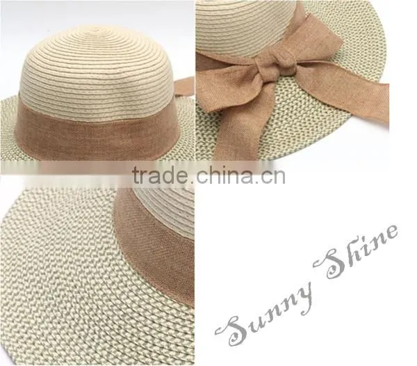 2014 Fashion mexican wide roll brim sombrero foldable straw hat