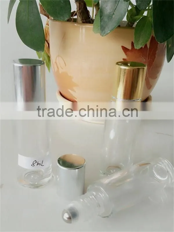 8ml roll on clear glass bottle/glass vial