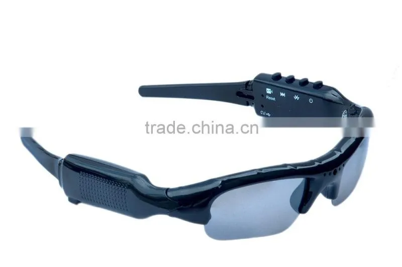 Stereo bluetooth mp3 sunglasses with video camera 1280*720 TF card