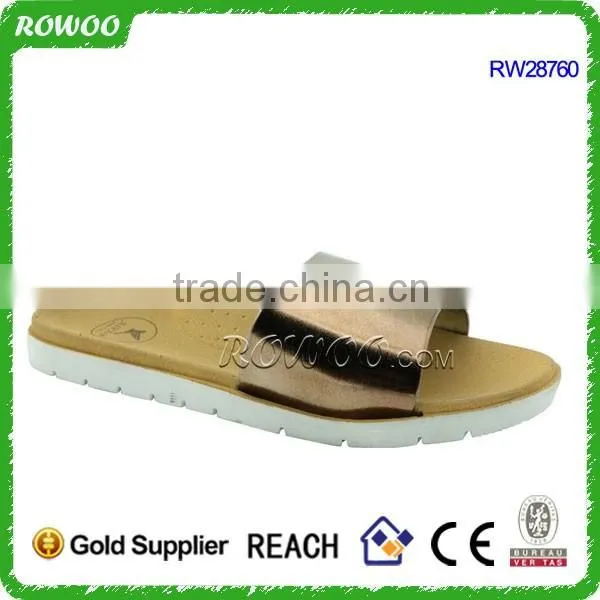 fachion pvc injection sole pcu ladies flat sandal slippers,Pcu slipper