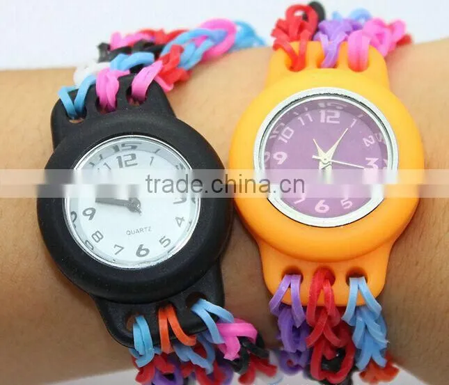custom silicone diy loom band watches for promotion