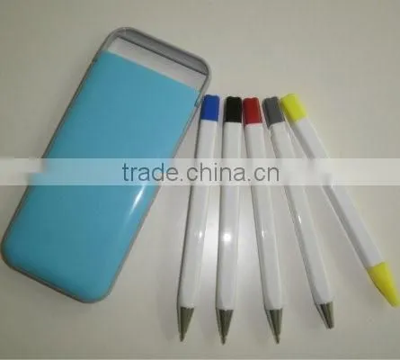 popular school&gift pen set, 3 in 1 pen, highlighter pen