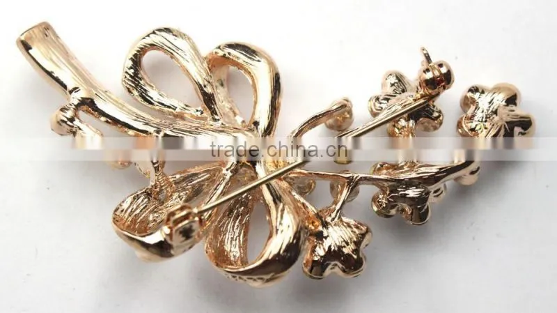 Color Rhinestone Flower Brooch Pins,Flower AB Rhinestone Brooch Pin For Dresses
