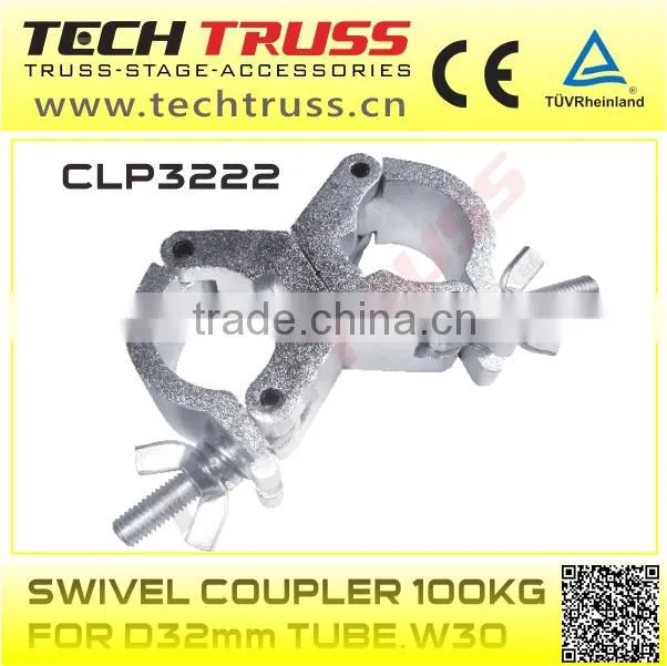 CLP3222 on sale aluminum lighting truss clamp ,Swivel coupler 100kg for D32mm TUBE.W30
