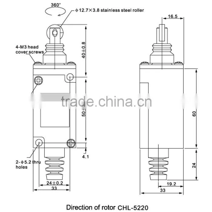 micro switch Sealed Roller Plunger omron limit switch HL-5200