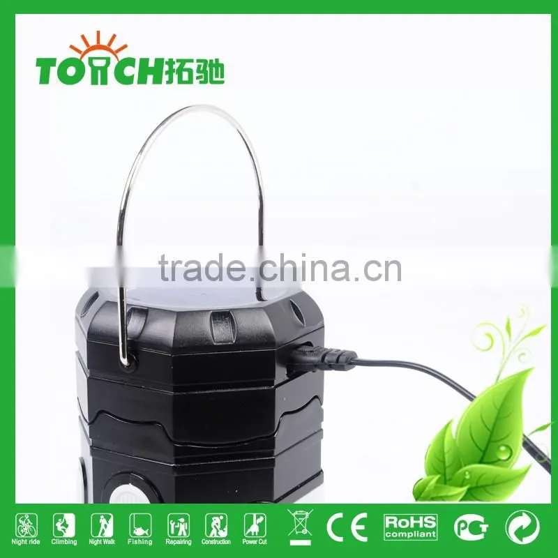 Colorful Solar Lantern Light with Inner Battery Camping Hiking Lamp Rechargeable Lantern Light High Power Torchlight