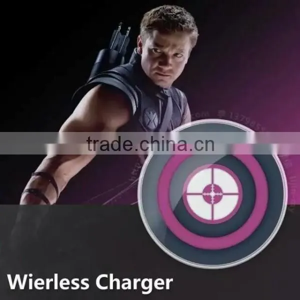 For samsung S6 edge QI wireless charger, for Samsung S6 edge Avengers edition Wireless charging pad Captain America Shield