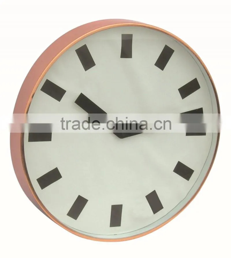 Wholesale metal round shaped wall clock, decorative wall mounted clock