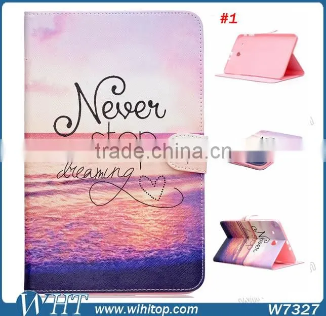 New Products for Samsung Galaxy Tab E T560 Cartoon Painting Leather Flip Case
