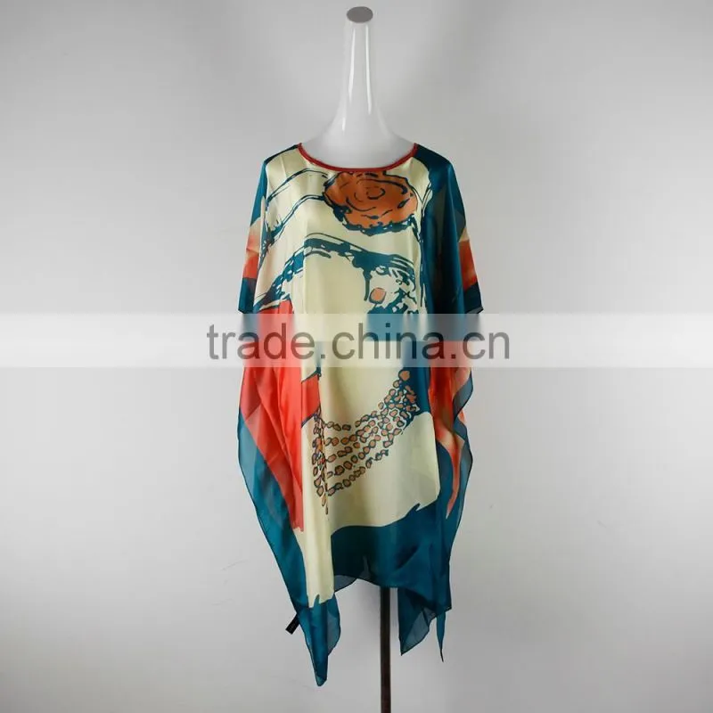 Women Fashion Southeast Asia Bat-wing Sleeves chiffon Dress