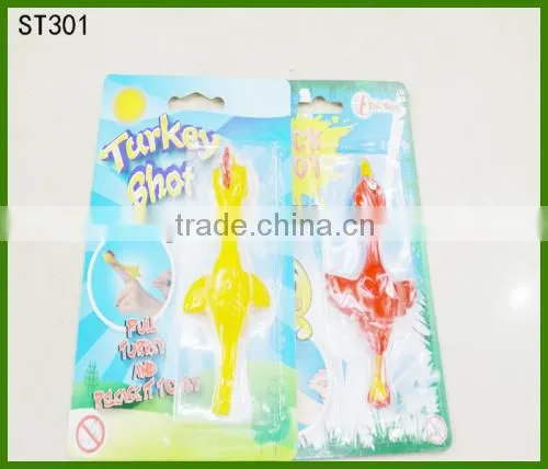 Promotion Hot Fashion Sticky Turkey Shot Toys Funny Elastic Toys