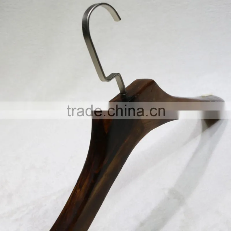 Thick Solid wood cloth hanger for coat/suit/dress display