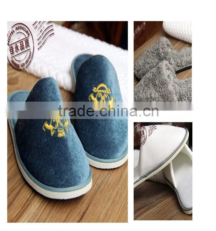 luxury closed toe hotel slippers