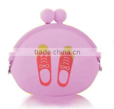 2015 Cheap Promotional Candy Color Silicon Zipper Coin Purse