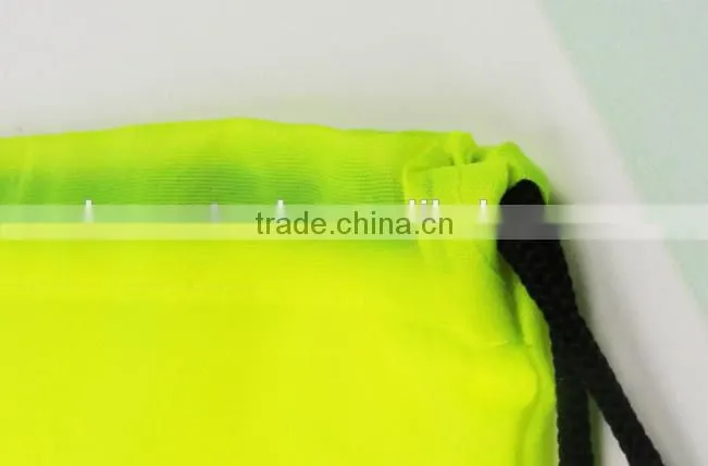 Promotion custom printed candy colors drawstring rucksack made in china