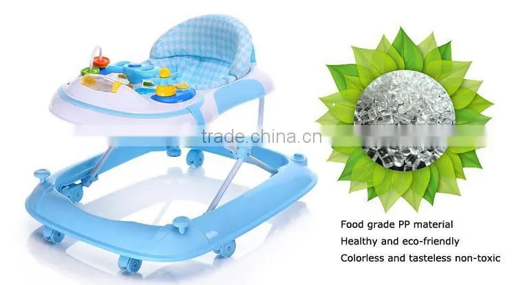 BW-01B push bar design new model baby walker, softextile baby walker with soft cushion