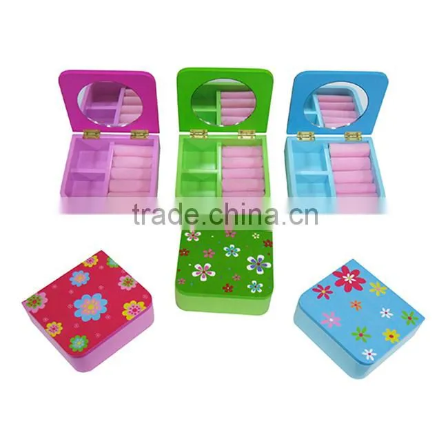 Cute tabletop wooden cosmetic organizer for girls