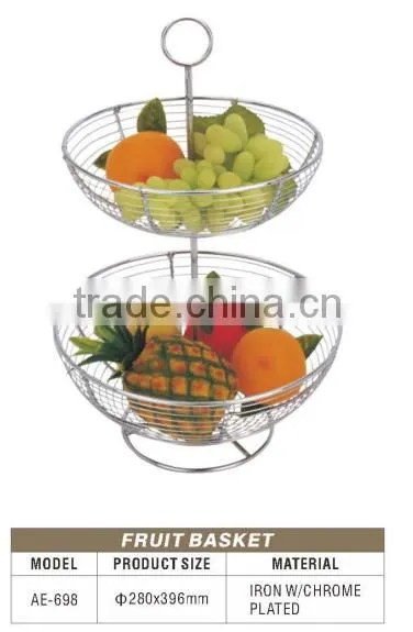 Round-Shaped metal wire fruit basket