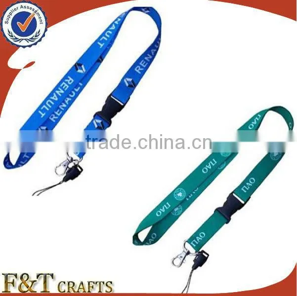 funny printed customize logo promotional lanyard with metal clip