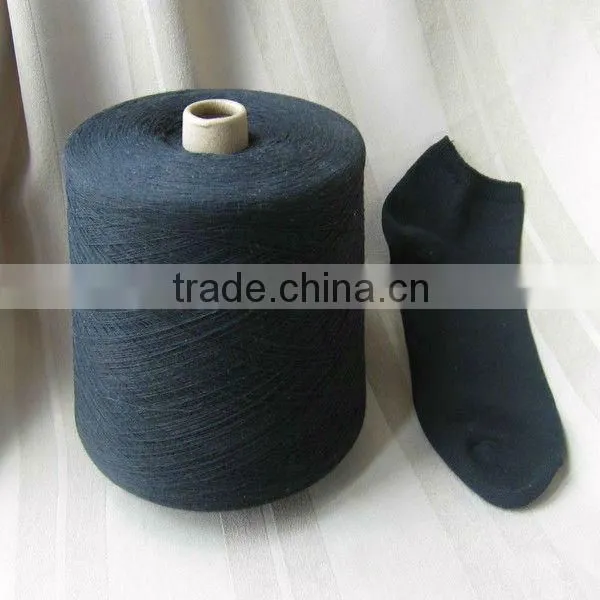 Trade assurance 70% cotton 30% polyester yarn for knitting glove and sock
