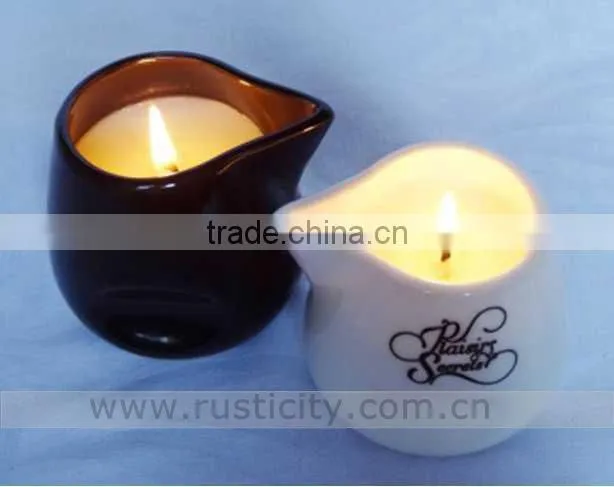 Hot sale black glass jar container essential perfume oil candle in stock