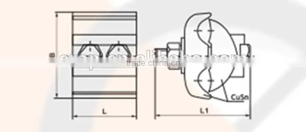 Copper parallel groove clamp / copper tinned body