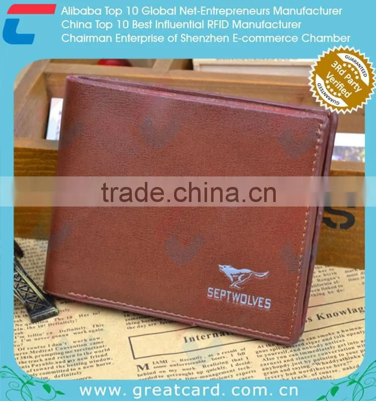 Black PU Prevent Scanned Wallet For Men