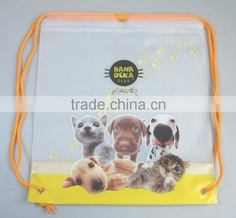 Plastic drawstring bag