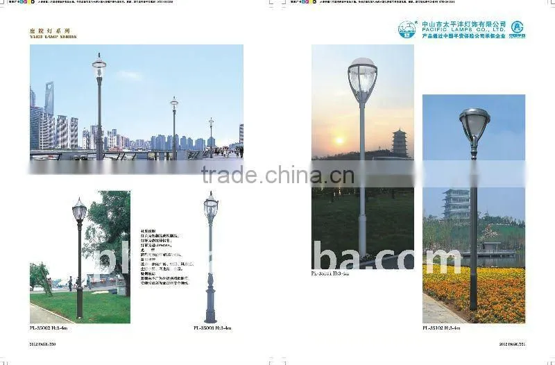 PMMA / Aluminum garden lamp with LED/Energy-saving bulbs