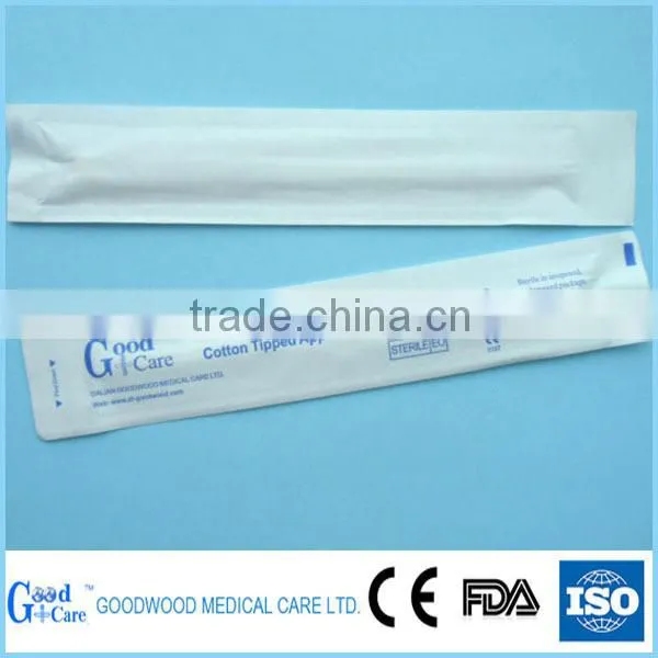 rayon head wooden stick swab/ buds for medical use
