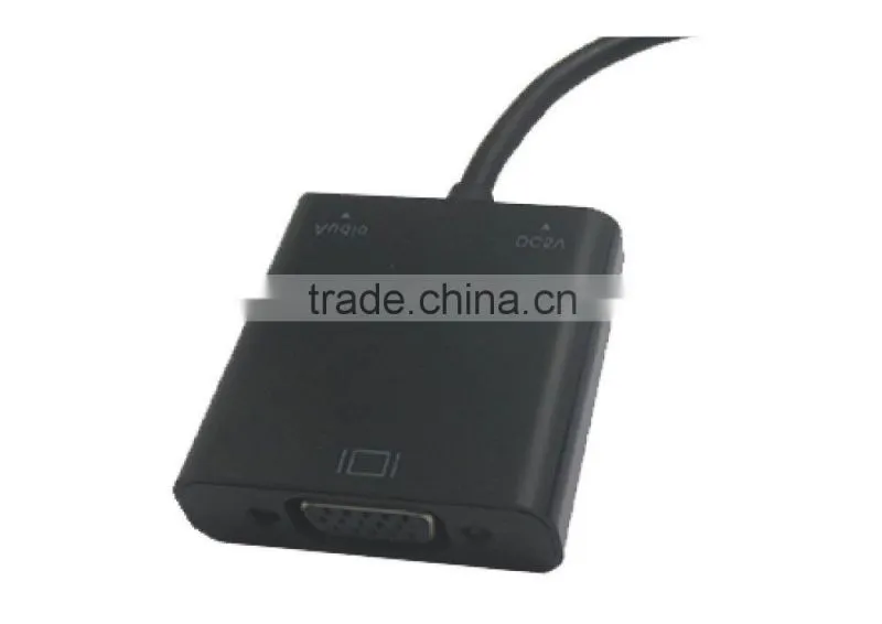 100% new HDM I to VGA with audio and DC jack HDM I adapter for computer/laptop