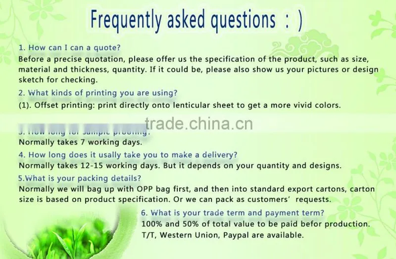 Unique printed small Plastic 3D Lenticular Package Box