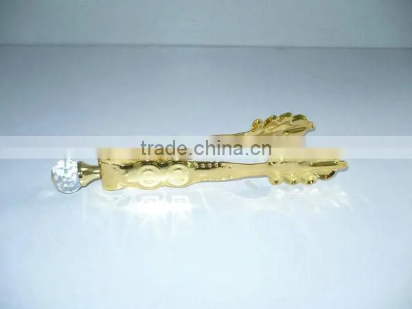 2014 arabic gold plated meta tong / metal sugar tong