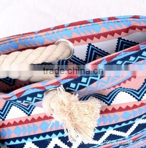 2016 Women's Canvas Straw Beach Bag Casual Tote Shoulder Bag Purse Handbag